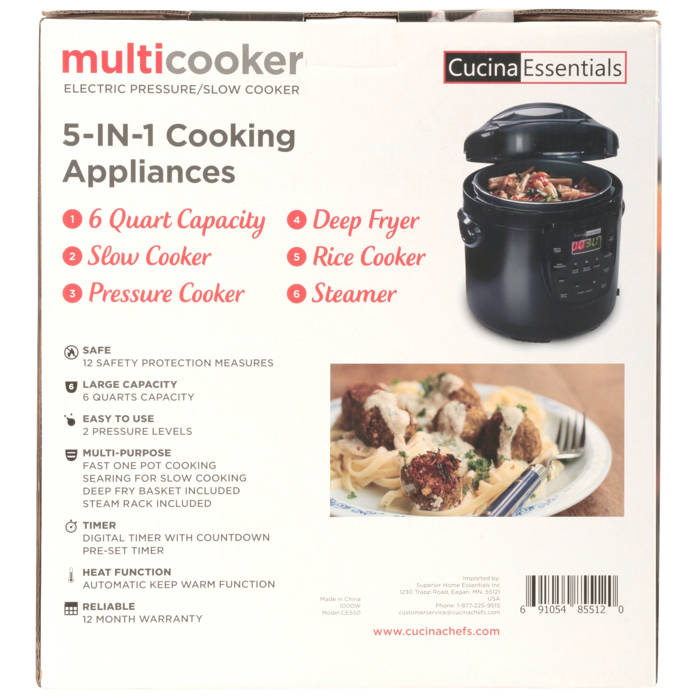 Cucina Essentials Electric Multi-Cooker - image 3 of 5
