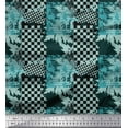 thumbnail image 1 of Soimoi Rayon Crepe Fabric Check & Texture Print Fabric by Yard 46 Inch Wide, 1 of 1