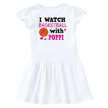 

Inktastic I Watch Basketball with Poppi Gift Toddler Girl Dress