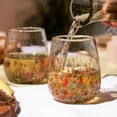 thumbnail image 6 of Segunda Vida Artistico Recycled Wine Glasses, Home Bar Gifts, 13oz Set of 2, 6 of 12