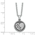 thumbnail image 2 of Sterling Silver Brushed Heart Pendant Necklace, 2 of 5