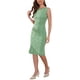 thumbnail image 4 of INSPIRE CHIC Vestido de cuerpo ajustado sin mangas de tweed con cuello barco para mujer en verde oscuro M, 4 of 6