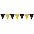 thumbnail image 2 of Black & Gold Pennant Banner 11" X 12'- All-Weather- 12 Pack(1 Per Package), 2 of 2