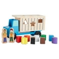 thumbnail image 5 of Melissa & Doug Shape-Sorting Wooden Dump Truck Toy With 9 Colorful Shapes and 2 Play Figures, 5 of 10