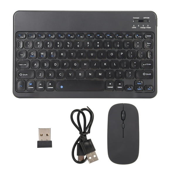 Keyboard and Mouse Combo Wireless Bluetooth Keyboard and Mouse Set Portable Matching Keyboard and Mouse for PC Laptop Black