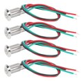 thumbnail image 4 of Round Pre-Wired LED, Common Cathode LED 8mm 12-24V 4 Set Metal Waterproof Industrial Control Components  For Automotive Industry Home Use Red And Blue,Red And Yellow,Red And Green, 4 of 8