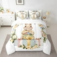 thumbnail image 2 of Erosebridal Animal Rabbit Bedding Queen Size,Easter Day Comforter Sets with Sheets,Botanical Flower Bedding Sets Queen Size,Breathable Kawaii Room Decorative,Reversible,7 Pieces, 2 of 5