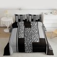thumbnail image 2 of Homewish Modern Geometric Artistic Queen Comforter Set,Chic Cheetah Pattern Bedding Sets,Gray Zebra Stripe Bedding Comforter Set For Boys Teens,Ultra Soft Home Decor Reversible,3pcs, 2 of 8