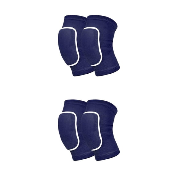 Yuarrent Rodilleras de algodón que absorben el sudor para deportes y voleibol, rodilleras deportivas para niños, disfraz de esponja azul como Azul Como se muestra 2Conjunto