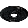 thumbnail image 3 of Ekena Millwork 16 1/8"OD x 3 1/2"ID x 7/8"P Genevieve Ceiling Medallion (Fits Canopies up to 3 1/2"), Hand-Painted Black Pearl, 3 of 6