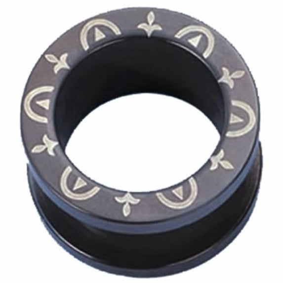 Stunning Black PVD Flesh Tunnel With Design