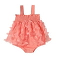 thumbnail image 1 of MIASHUI Barboteuse Robe d'Été Sans Manches Décontractée en Maille pour Bébés Filles, Rouge Melon D\'eau, 18-24 Mois, 1 of 7