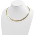 thumbnail image 2 of Gold 14k Two-tone Lt Reversible 8.2mm Omega w/extender Necklace - 16mm- Made In Italy Chain, 2 of 7