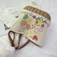 thumbnail image 5 of Bolso Mano Tejido Cubo Impreso para Mujer Diario Lona Gran Capacidad Niñas, 5 of 9