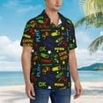 thumbnail image 5 of Xecao Pixel Game print Hawaiian shirt - a stylish short-sleeve button-down for men, perfect for casual beach and tropical outings., 5 of 9