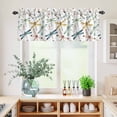 thumbnail image 5 of 3 Piece Kitchen Curtains and Valances Set Dragonfly Cafe Curtains 36 Inch Length Watercolor Colorful Nature Painting Art Valance & Tier Curtain for Living Room Bedroom Small Window 54"x18"+27"x36"*2, 5 of 6