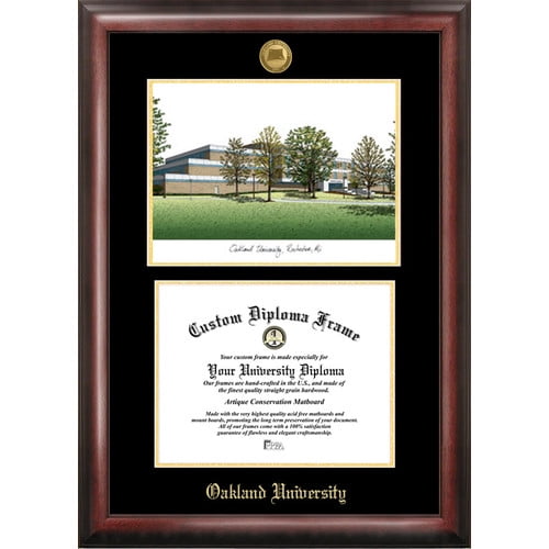 Campus Images Oakland University Gold Embossed Diploma Frame