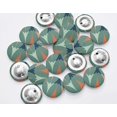 thumbnail image 4 of IBA Indianbeautifulart Green 25 Mm Scales Geometric Printed Canvas Fabric Buttons Round 2 Hole&nbsp;Decorative Buttons For Sewing Crafting Pack Of 50, 4 of 7