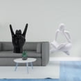 thumbnail image 2 of Estatua de gesto de roca, figura abstracta, lector, pensador, escultura de resina, adecuada para sala de estar, oficina, decoración de mesa, regalo, 2 of 8