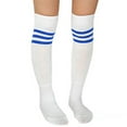 thumbnail image 1 of SUNSIOM Women Men Football Socks Fashion Stripe Print Knee High Exercise Socks, 1 of 1