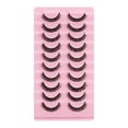 thumbnail image 1 of 10 pares de pestañas autoadhesivas reutilizables sin necesidad de pegamento o delineador de ojos ext Tomshoo Pestañas postizas, 1 of 2