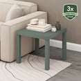 thumbnail image 2 of Furinno Classic Toolless Assembly Square Side Table, Green End Table with 1.8 Thick Tabletop, Night Stand, Bedside Table, for Living Room, Bedroom, Light Sage, 2 of 5