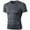 Gray, variant on Ploknplq Men's Compression Shirt Fitness Sports Short Sleeve T-shirt Tight Quick-drying Top Gray L