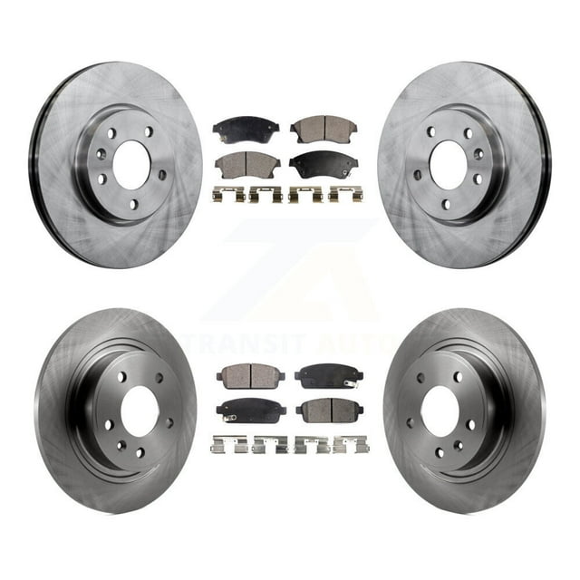Transit Auto Front Rear Disc Brake Rotors and Ceramic Pads Kit for Car 2012-2013 Buick Verano K8T-100877