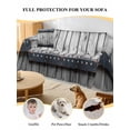 thumbnail image 4 of Grey Wood Grain Couch Cover for Dogs, Country Vintage Barn Door Rustic Lodge Washable Sofa Covers Slipcover for Pets Dogs Futon Cover, Couch Recliner Covers, Oversized Chair Slipcover 71"x91", 4 of 9