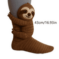 thumbnail image 3 of 3D Knit Animal Socks, Animal Socks Hand Crocheted, Double-layer cotton, Warm embraceï¼Crochet Animal Slipper Socks - Handmade Plush Creature Socks With Non- Grips For Kids & Adults, 3 of 5