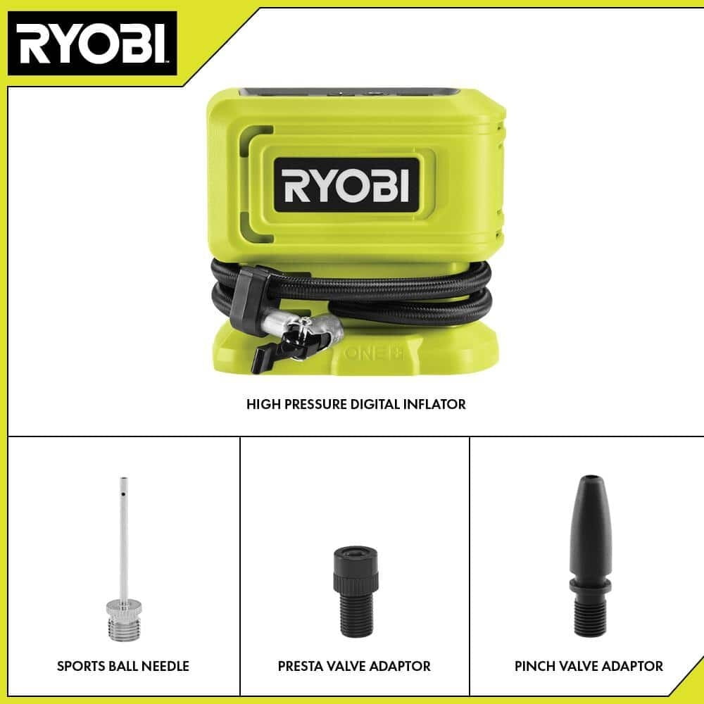 18V High Pressure Cordless Inflator Tires Digital Gauge TOOL ONLY