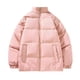 thumbnail image 1 of Ceisia Men's Solid Color Stand-Collar Padded Jacket with Quilted Design Pink XXXXL Gifts, 1 of 3