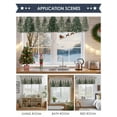 thumbnail image 6 of Kitchen Valances for Window, Merry Christmas Green Pine Tree Light Filtering Rod Pocket Valance Curtain, Winter White Snowflake on Grey Short Curtains Window Topper for Bedroom 42x12in, 6 of 7