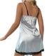 thumbnail image 4 of Camisón corto para mujer, camisón sin mangas, camisón con escote en V, lencería de encaje suave, 4 of 7