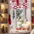 thumbnail image 3 of Valance Curtains for Kitchen Windows Christams Elks Pine and SnowflakesRod Pocket Valance Farm Red and White LatticeShort Window Curtain Topper for Bedroom Living Room Bathroom 54x18in, 3 of 7