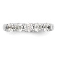 thumbnail image 4 of 14K White Gold Ring Band Wedding Diamond Round 5-Stone , Size 7, 4 of 7