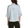 thumbnail image 2 of CeCe womens  Drop Shoulder Boxy Top, xs, Blue, 2 of 3