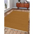 thumbnail image 1 of Glitzy Rugs UBSD00111H0012A11 6 x 9 ft. Hand Woven Flat Weave Kilim Wool Solid Rectangle Area Rug, Gold, 1 of 1