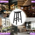 thumbnail image 5 of YRLLENSDAN Counter Height Bar Stools Set of 2, 30 Inch Backless Barstools 2 Set Wooden Farmhouse Kitchen Counter Stools for Kitchen Counter, Black, 5 of 7