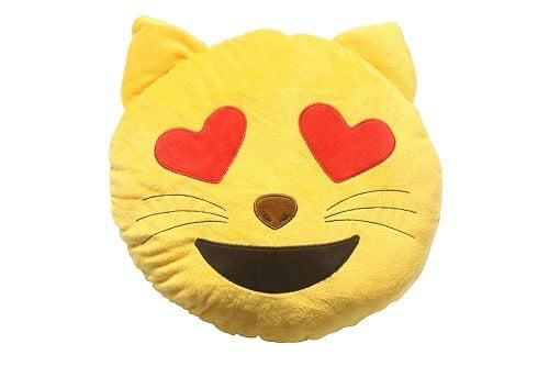 Heart Toy USA SELLER Emoji Pillow 12" Inch Large Yellow Smiley 30cm Emoticon 