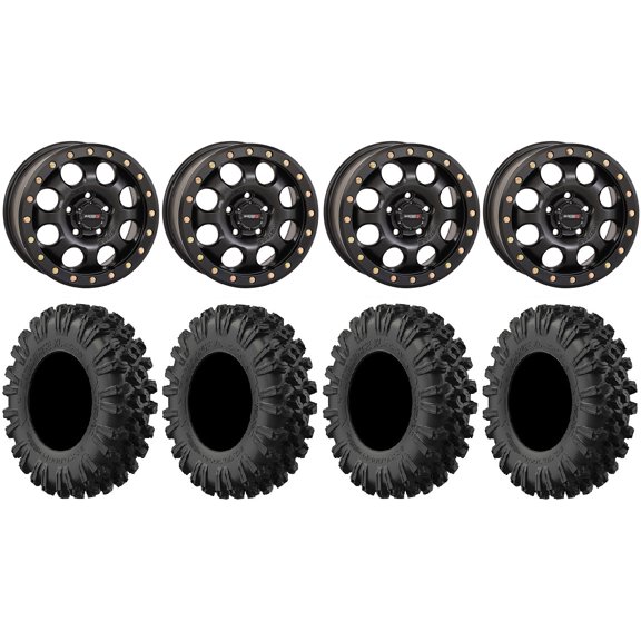 System 3 SB-7 15" Wheels Bk 6 1 35" MotoRavage XL Tires Polaris RZR Turbo R & Pro R Ranger 1500 Xpedition
