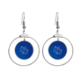thumbnail image 1 of Boucles d'Oreilles Motif Constellation Univers Étoilé Cercle Pendant, 1 of 3
