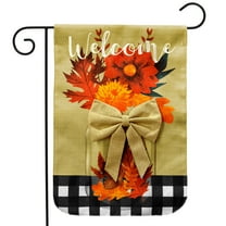 Briarwood Lane Fall Floral Mason Jar Burlap Garden Flag