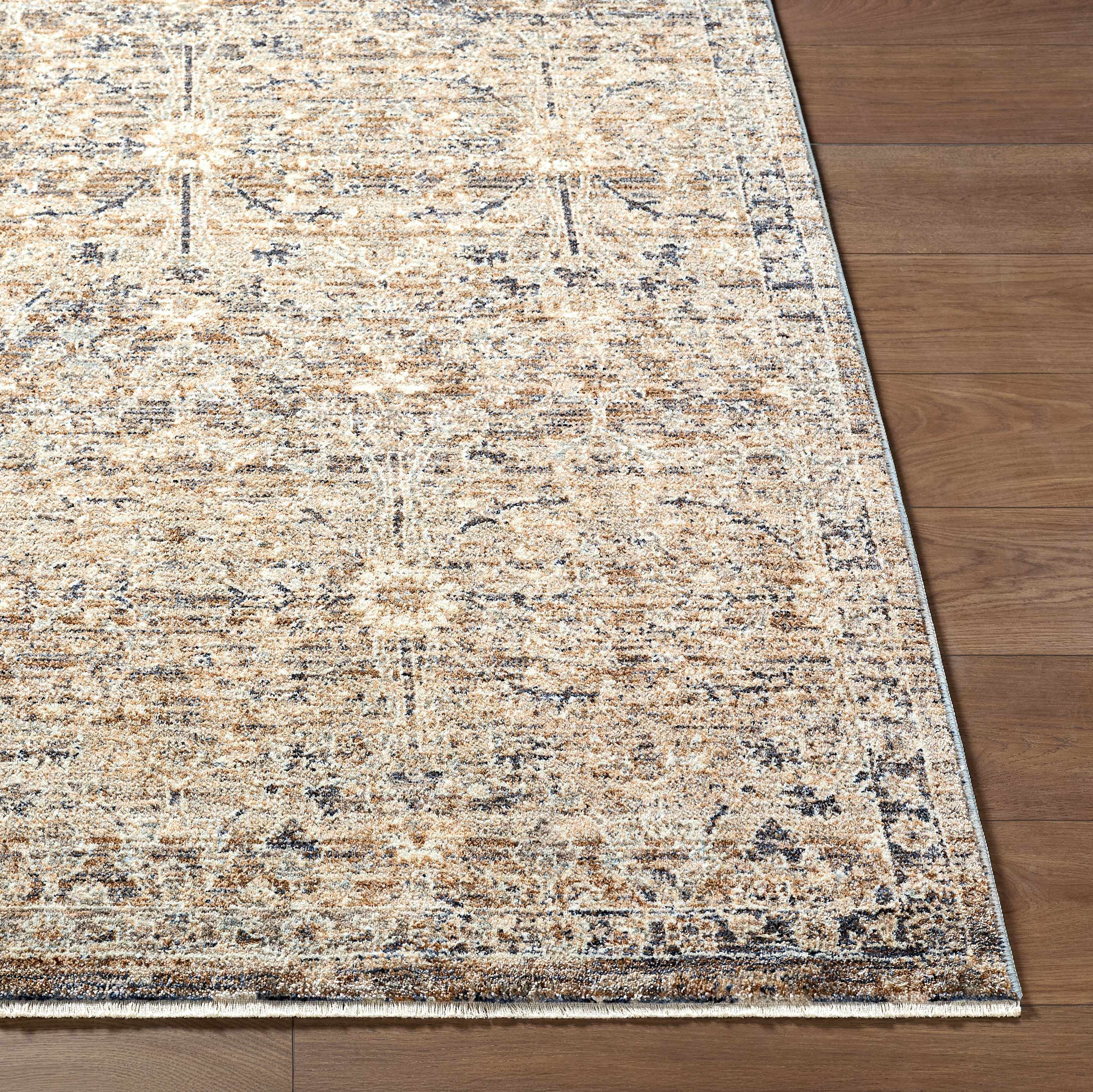Hauteloom Ammiel Living Room, Bedroom Area Rug - Traditional - Cream, Tan, Gray - 3'11" x 5'7"