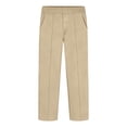 thumbnail image 5 of Gubotare Infant Pants Girl Boys' Twill Chino Pants School Uniform Relaxed Straight Flat Front Adjustable Waistband Youth Trousers 5T 6T (Beige,5-6 Years), 5 of 7