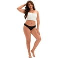 thumbnail image 5 of Unique Bargains Low Waist Frill Trim Satin Full Coverage Briefs S Black, 5 of 6