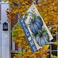 thumbnail image 5 of Welcome Fall Pumpkins Decorative House Flag Autumn Blue White Pumpkin Farmhouse Garden Yard Outside Decorations Thanksgiving Rustic Burlap Outdoor Large Home Decor Double Sided 28 x 40, 5 of 6