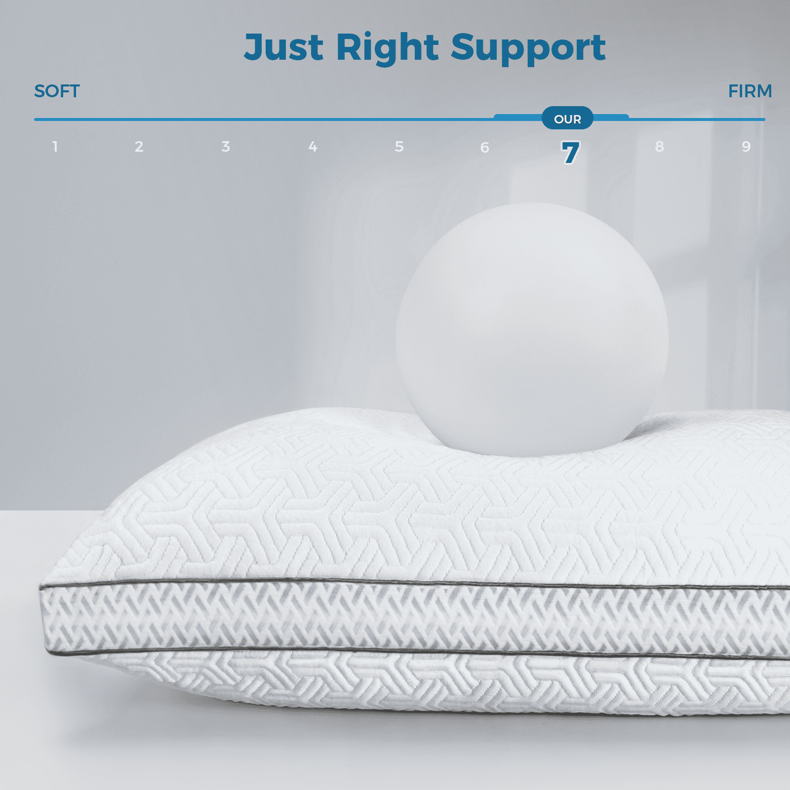 COOKEY Cooling Shredded Memory Foam Pillows Queen Size Set of 2, Adjustable Firm Bed Pillow with Gusset for Side, Back, Stomach Sleepers,20"x30"