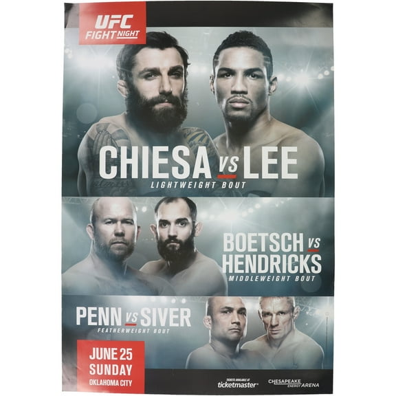 UFC Unisex Fight Night June 25 Saturday Official Poster, Multicoloured, One Size
