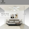 thumbnail image 2 of Ventilador de Techo Empotrado de 42" Ventilador de Techo Tradicional Blanco Mate con Cadena de Luz y Tracción - Diseño de Perfil Bajo - Uso en Interiores O Exteriores, 2 of 7